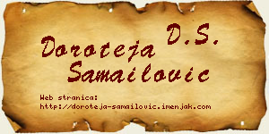 Doroteja Samailović vizit kartica